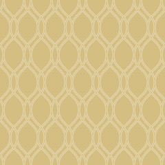 Seamless ornament. Modern background. Geometric modern pattern with white wavy lines