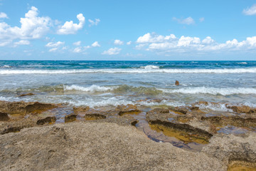 Fototapeta na wymiar Macari beach in San Vito Lo Capo, Trapani, Sicily