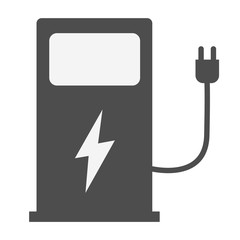 electric vehicle charging station on white background. EV charge point for electric vehicles. flat style. Electric car charge station icon for your web site design, logo, app, UI.