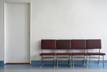 waiting room and white wall for your text