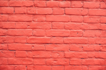 Red bricks wall background vintage and modern texture