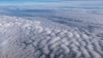 Above the clouds,airplane view