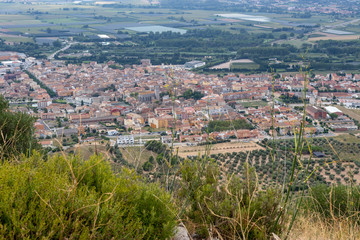 Stadt in Spanien vom Berg