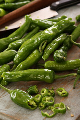 fresh green chillies