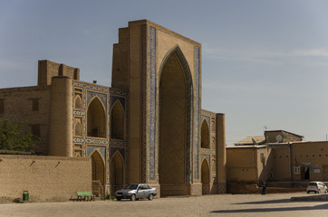 Ulugbek Madrasa in Bukhara. A UNESCO world heritage site in Uzbekistan