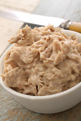 sandwich filling in dish