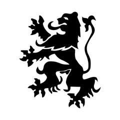Heraldic lion vector