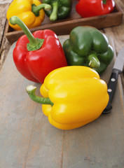 preparing fresh peppers