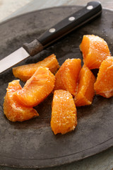 prepared blood orange segments
