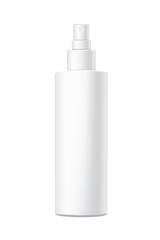 Realistic vector drawing of a white spray bottle.