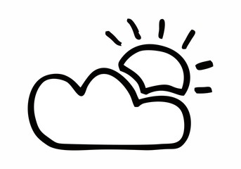 Sun and a cloud illustration
