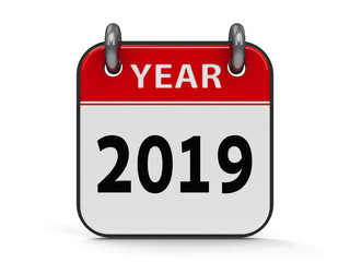 Icon calendar 2019 year