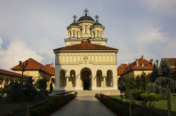 Fototapeta na wymiar The Coronation Archbishop Cathedral in Alba Iulia, Romania