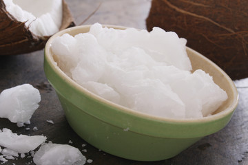 healthy coconut oil in dish