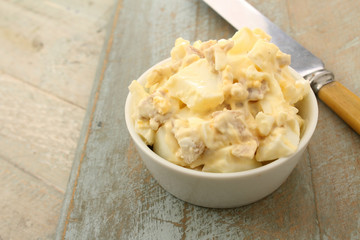 sandwich filling in dish