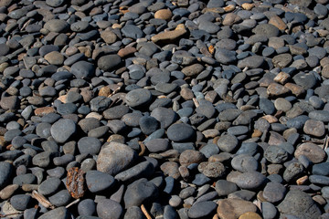 Cobblestones on the Beach at Cape Perpetua in Central Oregon near Yachats in the Pacific Northwest USA