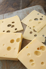 sliced cheese portions