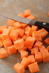 preparing fresh carrots