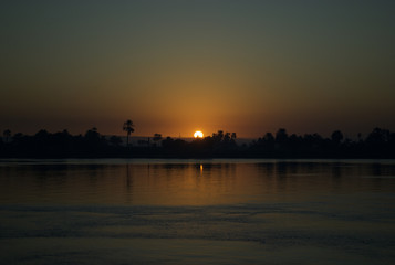 Sunset in Nile River, Egypt