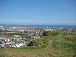 Aerial view of north Edinburgh city