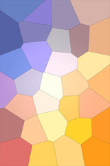 Handsome abstract illustration of blue, yellow and red bright Gigant hexagon. Nice background for your needs.