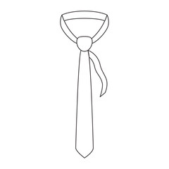 elegant necktie isolated icon vector illustration design