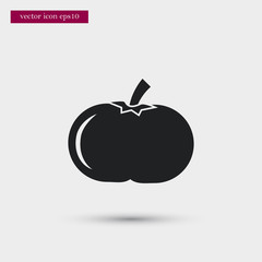 Pumpkin icon. Simple gardening element illustration. Vector symbol design from agriculture collection. Can be used in web and mobile.