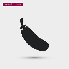 Eggplant icon. Simple gardening element illustration. Vector symbol design from agriculture collection. Can be used in web and mobile.