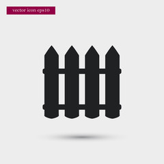 Fence icon. Simple gardening element illustration. Vector symbol design from agriculture collection. Can be used in web and mobile.