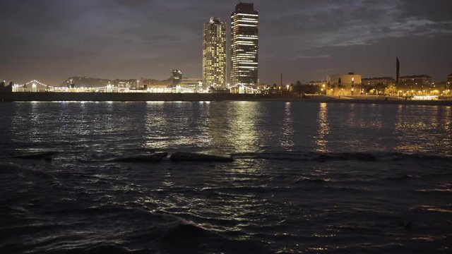 Barcelona Coast by Night