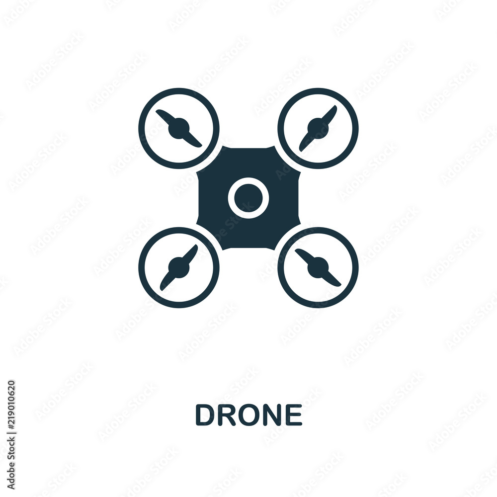 Poster drone icon. monochrome style icon design from smart devices icon collection. ui. illustration of dro