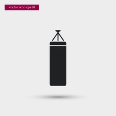 Punching bag icon. Simple game element illustration. Boxing symbol design from sport collection. Can be used in web and mobile.