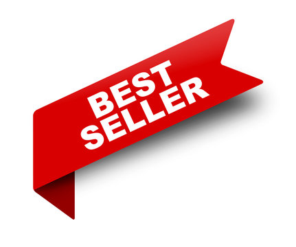 red vector banner ribbon best seller Stock Vector | Adobe Stock