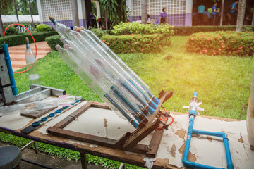 Water bottle rocket for used to study science.