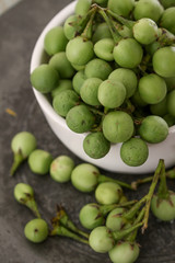 fresh Pea Aubegine bunch