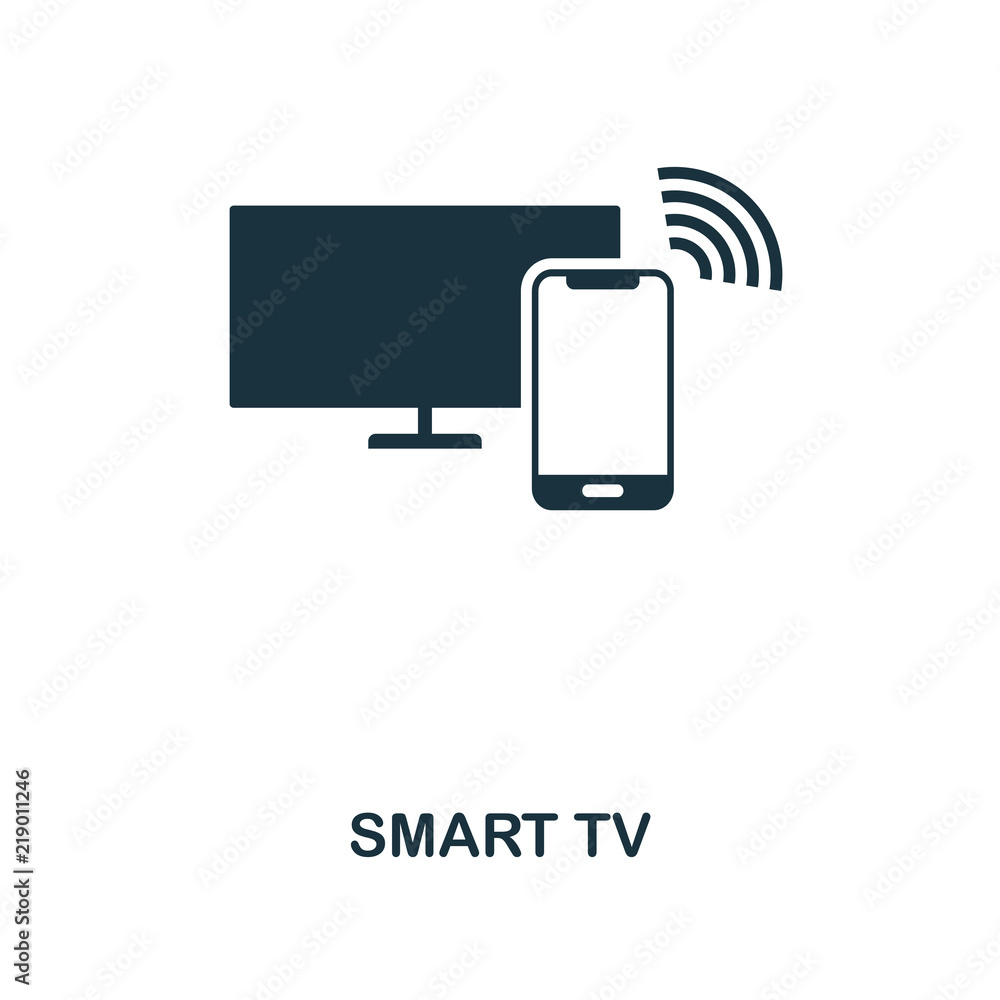 Aufkleber smart tv icon. monochrome style icon design from smart devices icon collection. ui. illustration of 