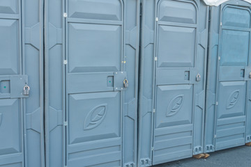 streets of the city closed on a padlock public toilets