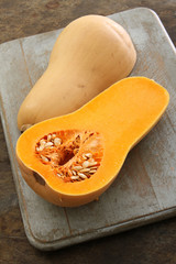 preparing fresh butternut