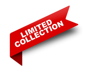 red vector banner ribbon limited collection