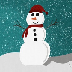 Snowman in the Snow