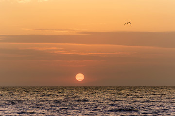 Sunset on the sea