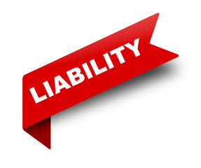 red vector banner ribbon liability