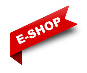 red vector banner ribbon eshop