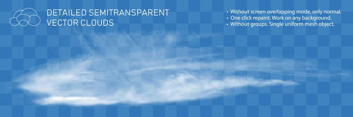 Fountain cloud. Realistic steam transparent vector