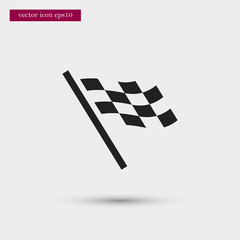 Finish icon. Simple game element illustration. Start symbol design from sport collection. Can be used in web and mobile.