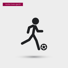 Football player icon. Simple sportsman element illustration. Soccer symbol design from sport collection. Can be used in web and mobile.
