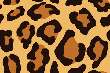 Leopard seamless pattern. Animal print. Vector background.