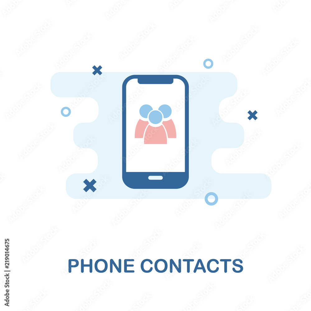 Poster phone contacts icon. simple element illustration. phone contacts pixel perfect icon design from mobi