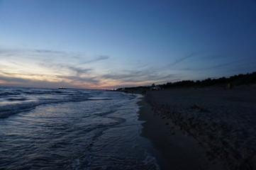 sea, beach, summer, night, ocean