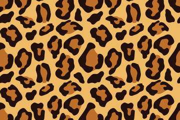 Leopard seamless pattern. Animal print. Vector background.